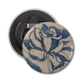 Indigo Roos Button Flesopener (Voorkant)