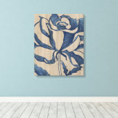 Indigo Roos Canvas Afdruk (Insitu (Houten vloer))