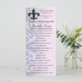 indigo/roos "iron fleur de lis" BRUILOFT PROGRAMMA (Staand voorkant)