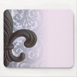 indigo/roos "iron fleur de lis" mousepad muismat