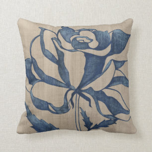 Indigo Roos Kussen