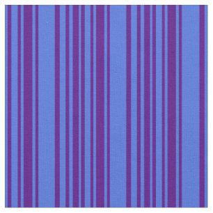 Indigo & Royal Blue, gekleurd striped/Lined Patter Stof