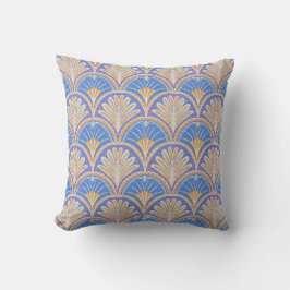 Indigo Scallop Petal Throw Pillow | One Owl Artist Kussen