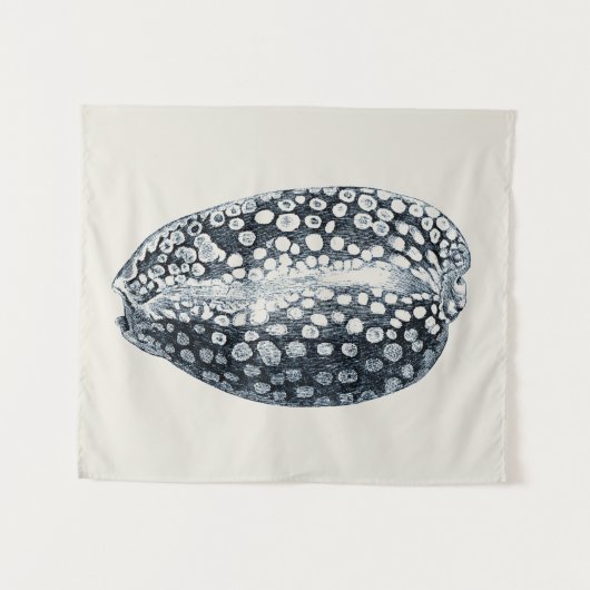 Indigo Seashell Wandkleed (Voorkant (horizontaal))