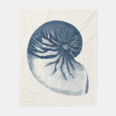 Indigo Shark Eye Seashell Fleece Deken (Voorkant)