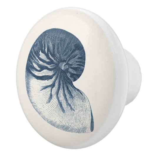 Indigo Shark Eye Seashell Keramische Knop (Rechts)