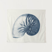 Indigo Shark Eye Seashell Wandkleed (Voorkant (horizontaal))