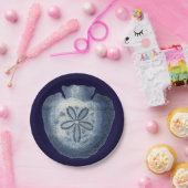 Indigo Shells III Papieren Bordje (Feest)