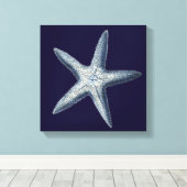 Indigo Shells IV Canvas Afdruk (Insitu (Houten vloer))