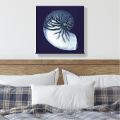 Indigo Shells VII Canvas Afdruk (Insitu (Slaapkamer))