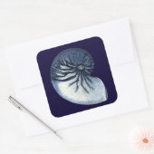 Indigo Shells VII Vierkante Sticker (Envelop)