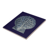 Indigo Shells VIII Tegeltje (Zijkant)
