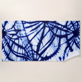 Indigo Shibori Tie Dye Beach Towel Strandlaken