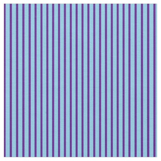 Indigo & Sky Blue Stripes/Lines Pattern Stof (Close Up)