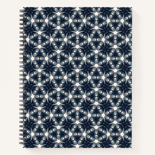 Indigo Snowflower Lattice Notitieboek (Voorkant)
