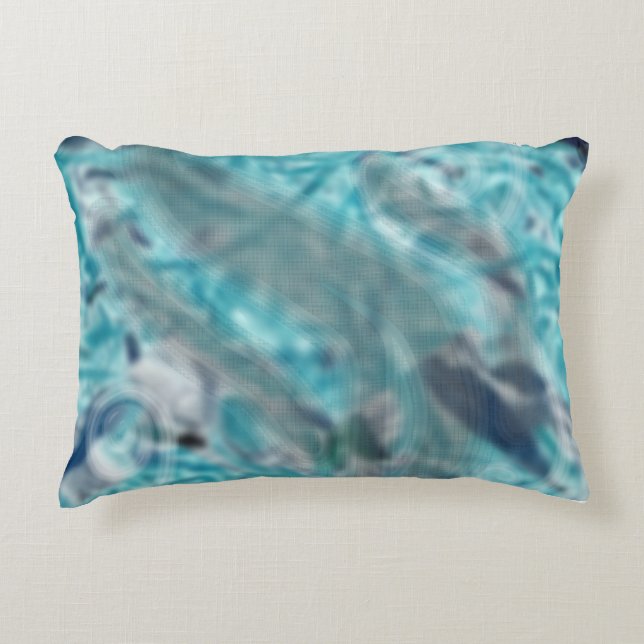 Indigo Splash druppels Accent Kussen (Voorkant)