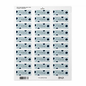 Indigo Stippen Return Address Label (Full Sheet)