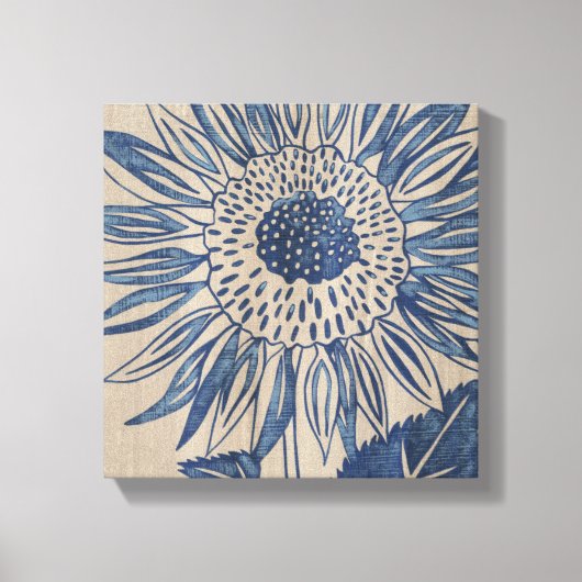 Indigo Sunflower Canvas Afdruk (Voorkant)