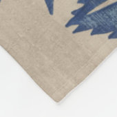 Indigo Sunflower Fleece Deken (Hoek)