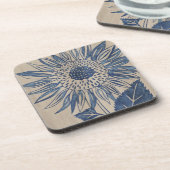 Indigo Sunflower Onderzetter (Linkerzijde)