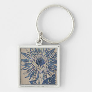 Indigo Sunflower Sleutelhanger