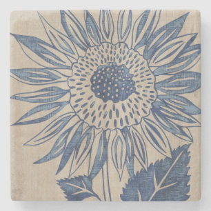 Indigo Sunflower Stenen Onderzetter