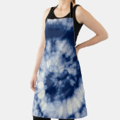 Indigo swirl, stropdas-kleurstof, bohemien. schort (Insitu)