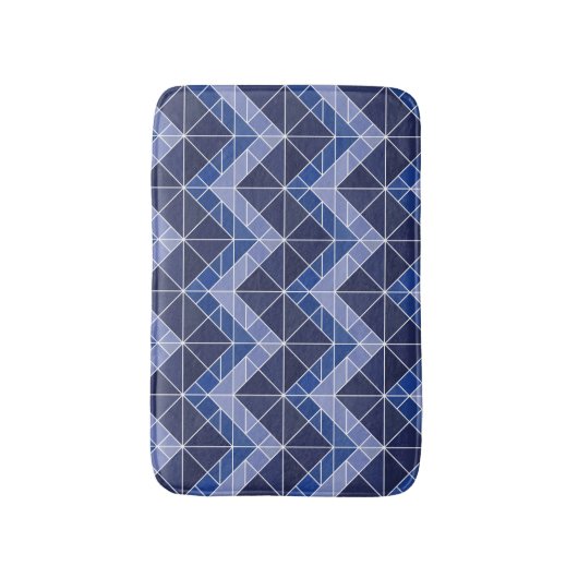 Indigo Tangram Bath Mat (Voorkant Verticaal)
