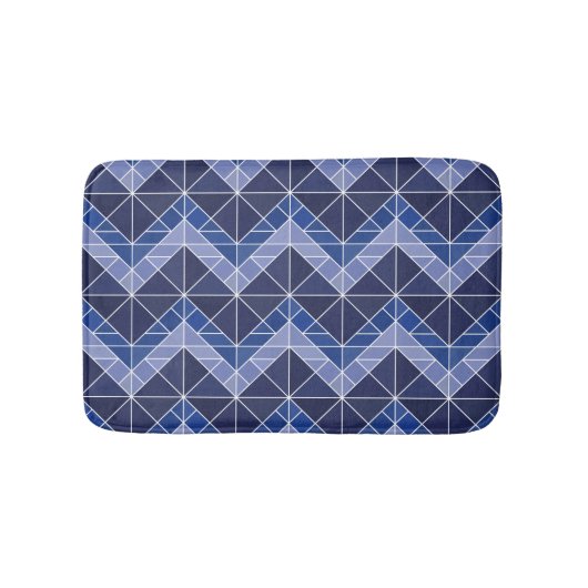 Indigo Tangram Bath Mat (Voorkant)