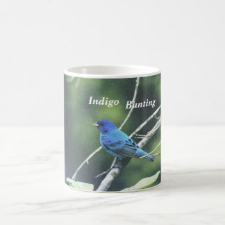 Indigo, tasse de café donnante un petit coup
