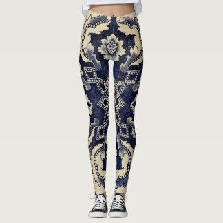 Indigo Tattoo Faux Body Art Leggings