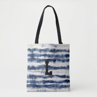 Indigo Tie Dye Monogram Canvas Tas