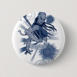 Indigo Tribe 10 Ronde Button 5,7 Cm
