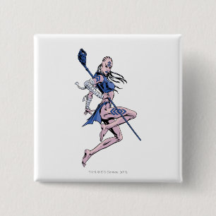 Indigo Tribe 1 Vierkante Button 5,1 Cm