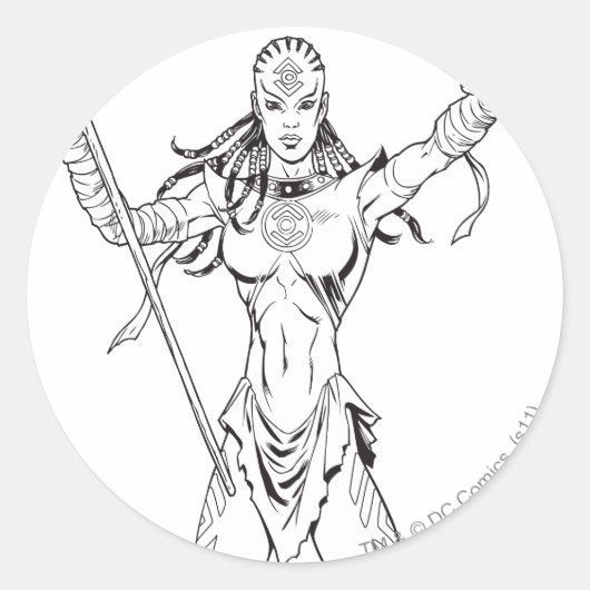 Indigo Tribe 6 Ronde Sticker (Voorkant)