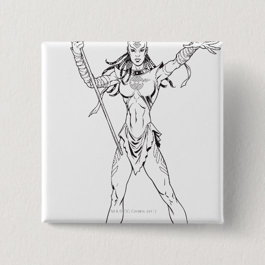 Indigo Tribe 6 Vierkante Button 5,1 Cm (Voorkant)