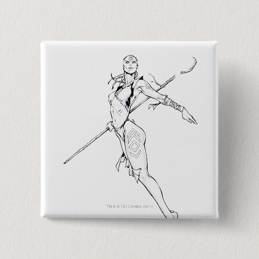 Indigo Tribe 8 Vierkante Button 5,1 Cm (Voorkant)