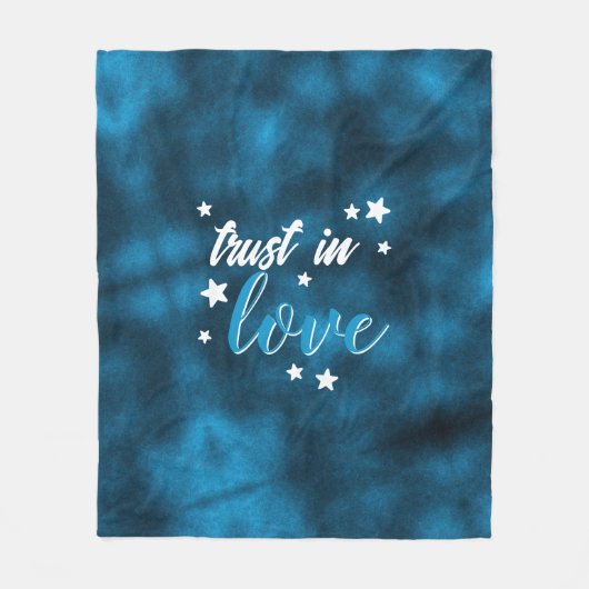 Indigo "Trust In Love" Fleece Deken (Voorkant)