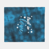 Indigo "Trust In Love" Fleece Deken (Voorkant (Horizontaal))