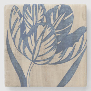 Indigo Tulip Stenen Onderzetter