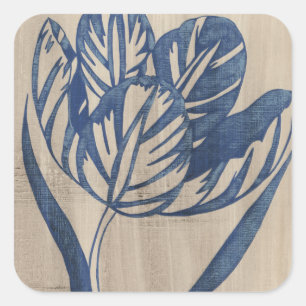 Indigo Tulip Vierkante Sticker