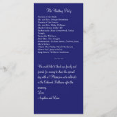 Indigo Twinkle Lights Wedding Program Programma (Achterkant)