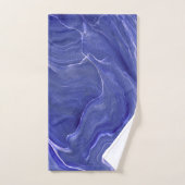 Indigo Violet Agate Marble Abstraction Bad Handdoek (Handdoek)