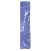 Indigo Violet Agate Marble Abstraction Korte Tafelloper (Voorkant)