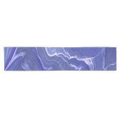 Indigo Violet Agate Marble Abstraction Korte Tafelloper (Horizontaal)