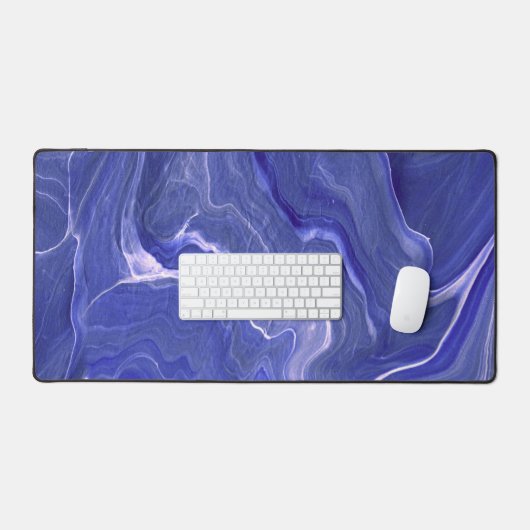 Indigo Violet Agate Marbre Abstraction (Clavier et souris)