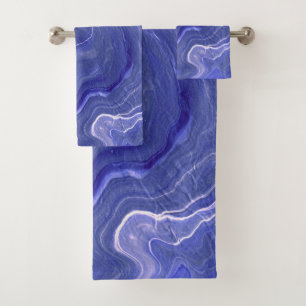 Indigo Violet Agate Marbre Abstraction