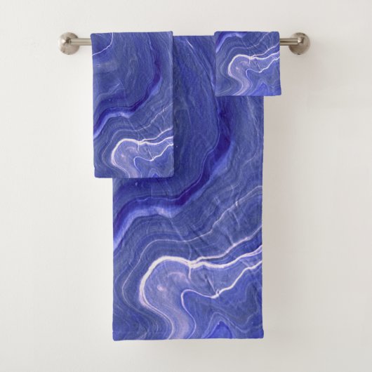 Indigo Violet Agate Marbre Abstraction (En situation)