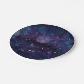 Indigo Violet  Sparkle Lights Harten en sterren Papieren Bordje (Gekanteld)