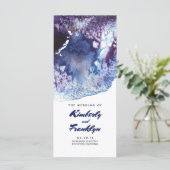 Indigo Watercolor Crystals Programmes de mariage m (Debout devant)